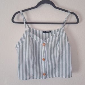 2 Piece Set Cropped Tank Top & Skirt